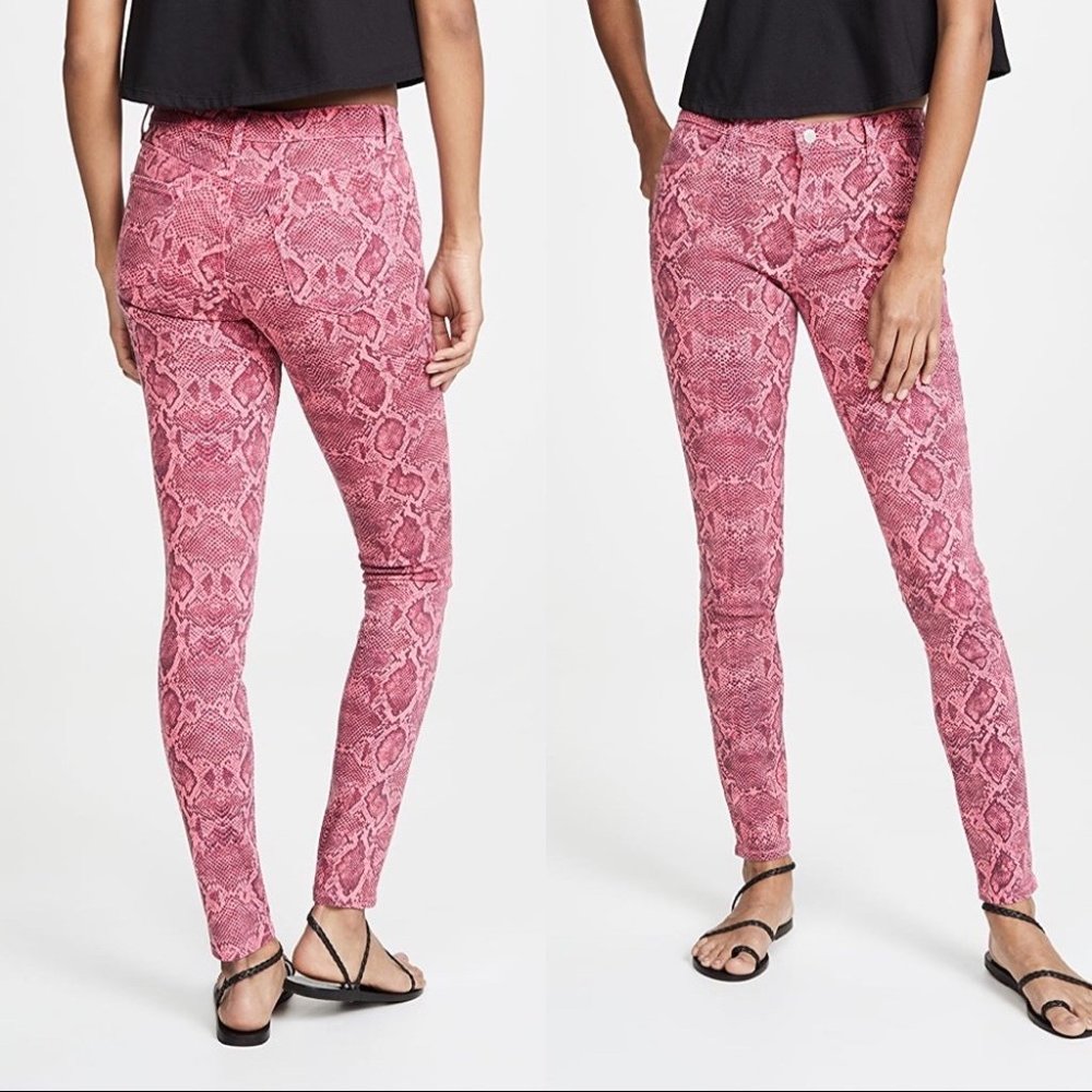 J Brand 620 Neon Pink Boa Skinny Jeans Size 29